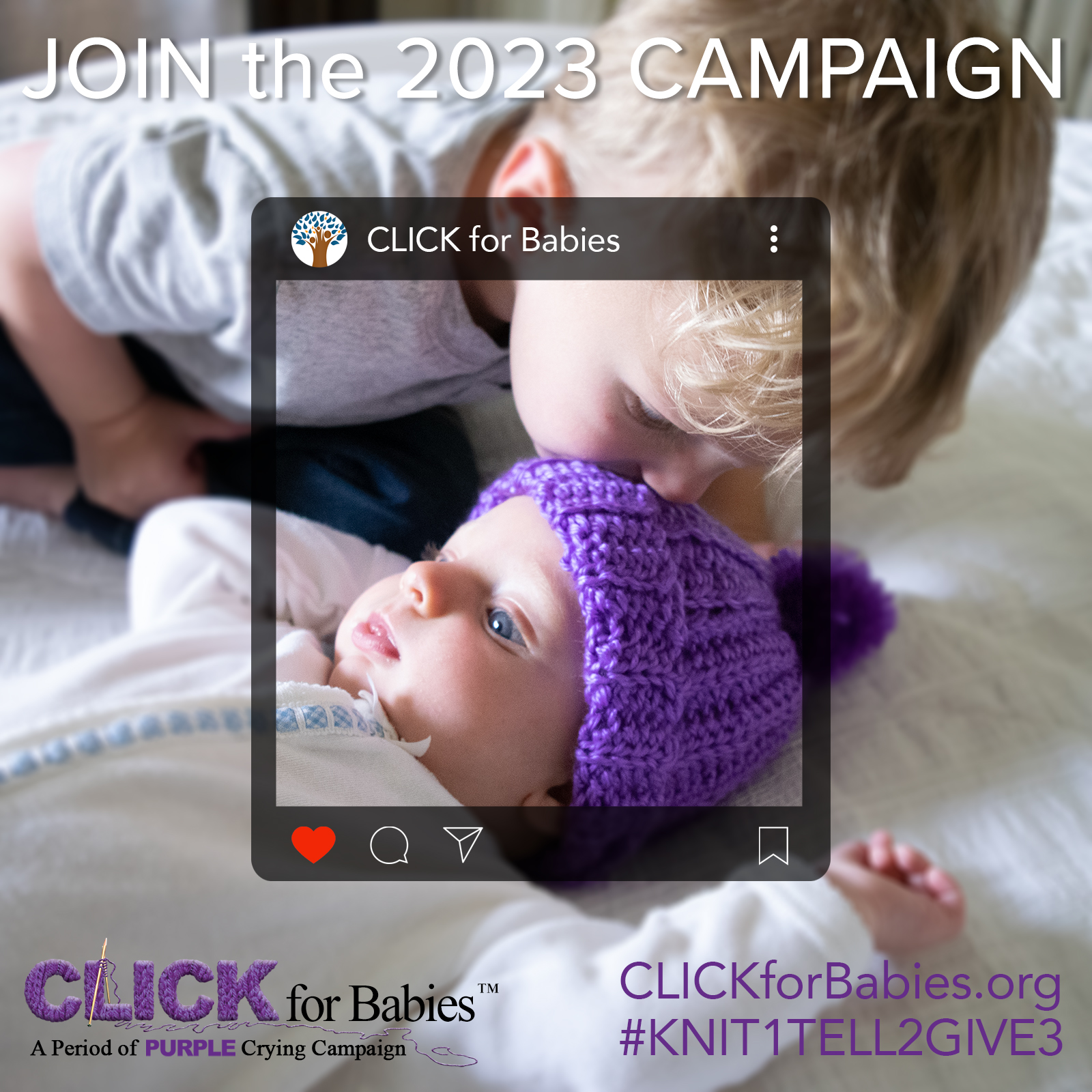join click for babies 2023 campaign square graphic
